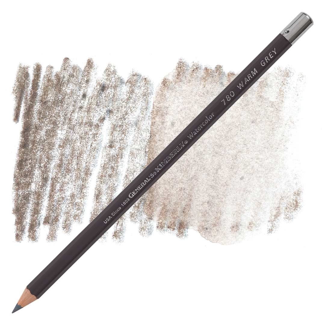 Open in modal - General's Kimberly Watercolor Pencil - Warm Gray pencil and swatch
