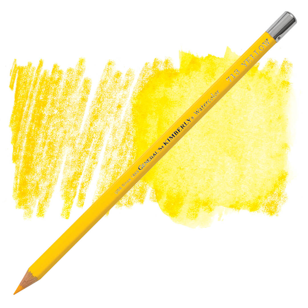 Open in modal - General's Kimberly Watercolor Pencil - Yellow pencil and swatch