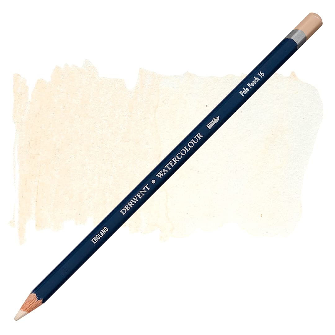 Open in modal - Derwent Watercolor Pencil - Pale Peach pencil and swatch