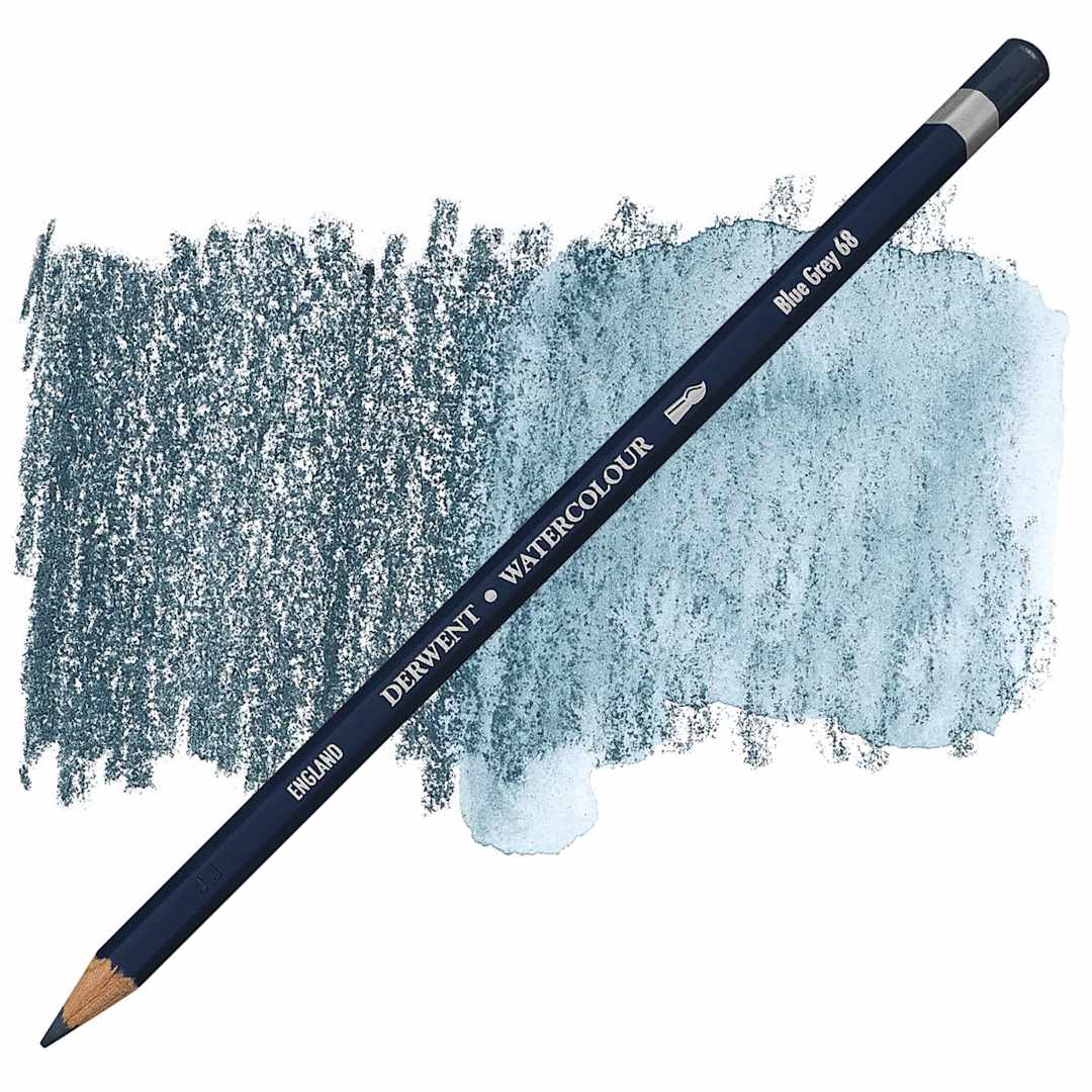 Open in modal - Derwent Watercolor Pencil - Blue Gray pencil and swatch