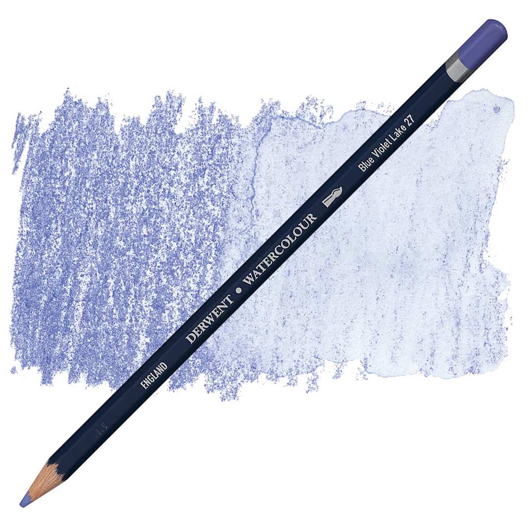 Open in modal - Derwent Watercolor Pencil - Blue Violet Lake pencil and swatch