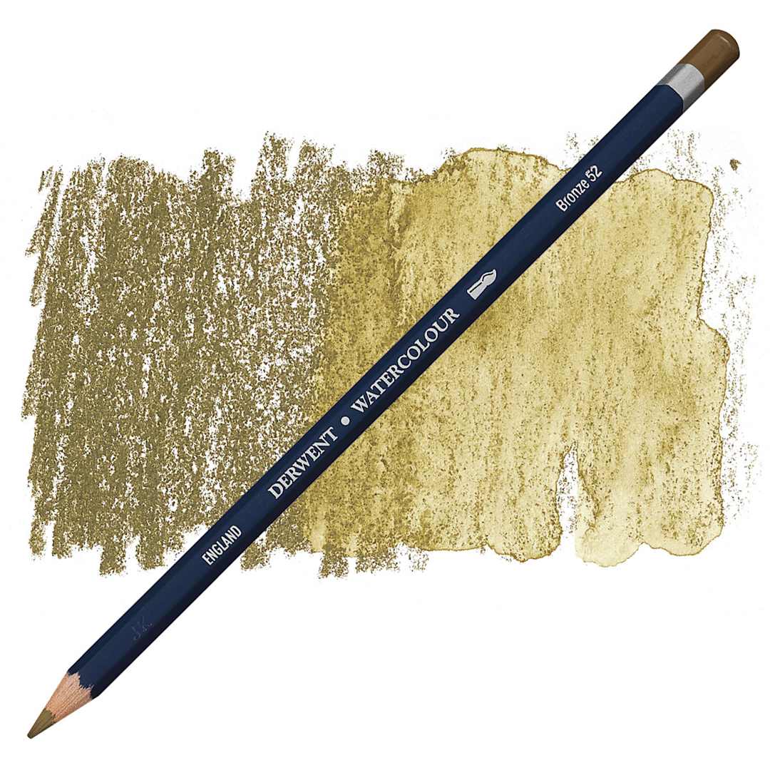 Open in modal - Derwent Watercolor Pencil - Bronze pencil and swatch
