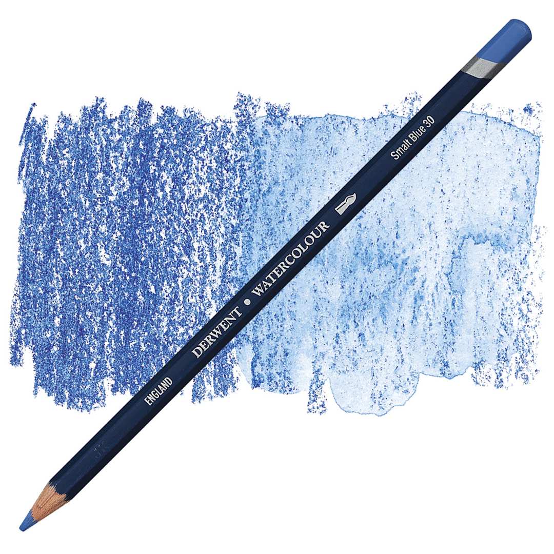 Open in modal - Derwent Watercolor Pencil - Smalt Blue pencil and swatch