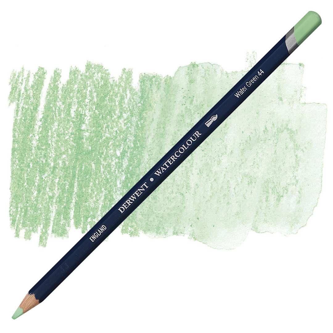Open in modal - Derwent Watercolor Pencil - Water Green pencil and swatch
