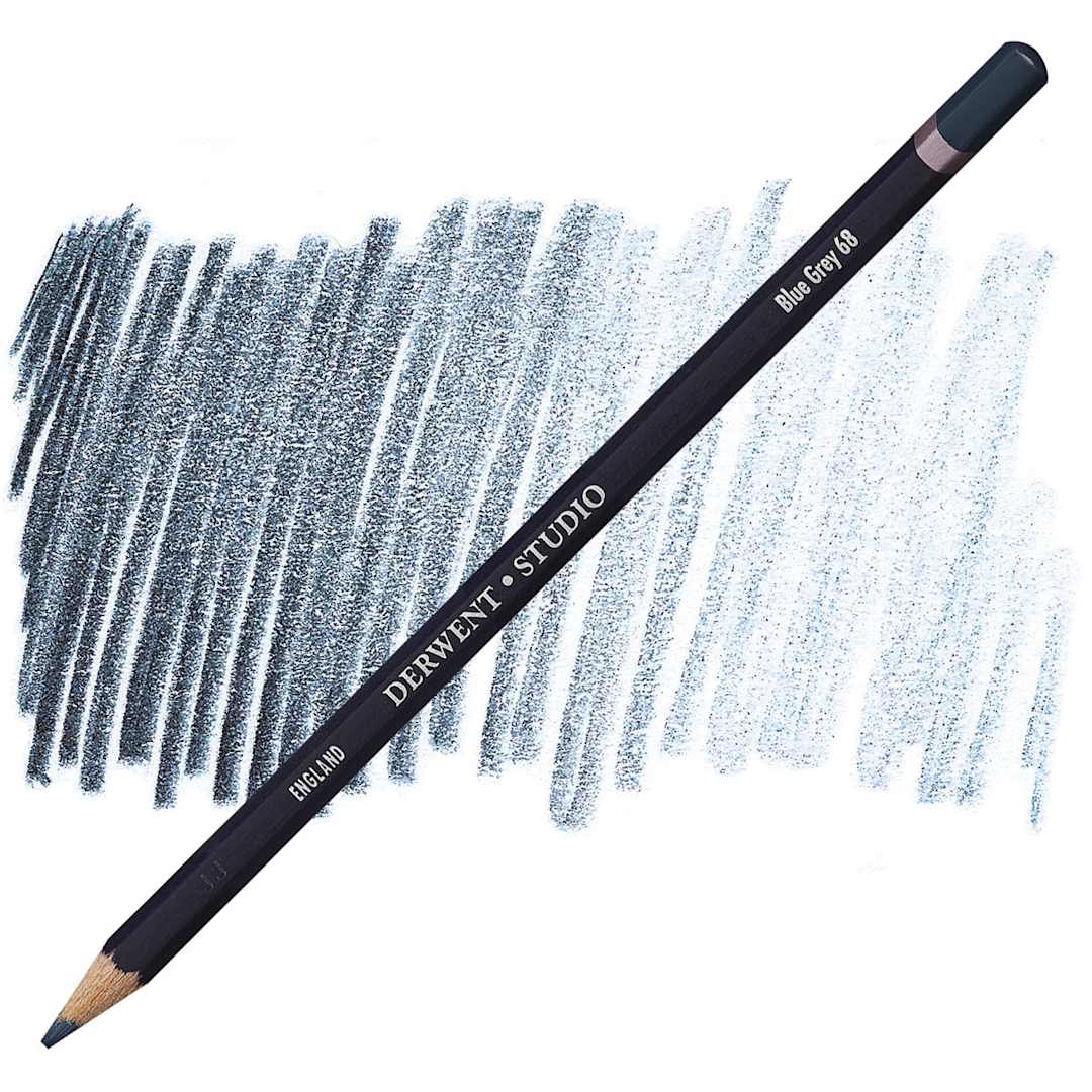 Open in modal - Derwent Studio Colored Pencil - Blue Gray pencil and swatch