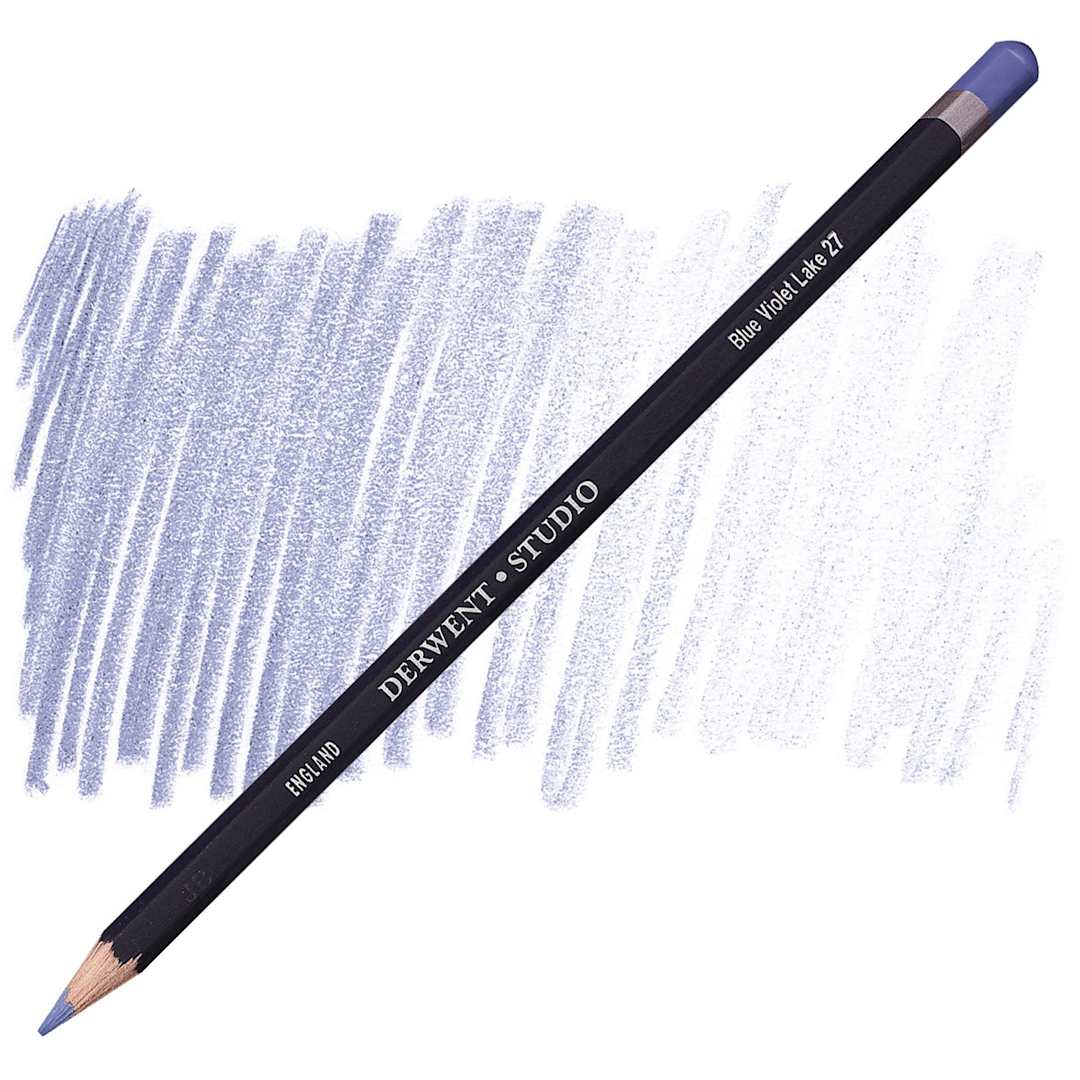 Open in modal - Derwent Studio Colored Pencil - Blue Violet Lake pencil and swatch