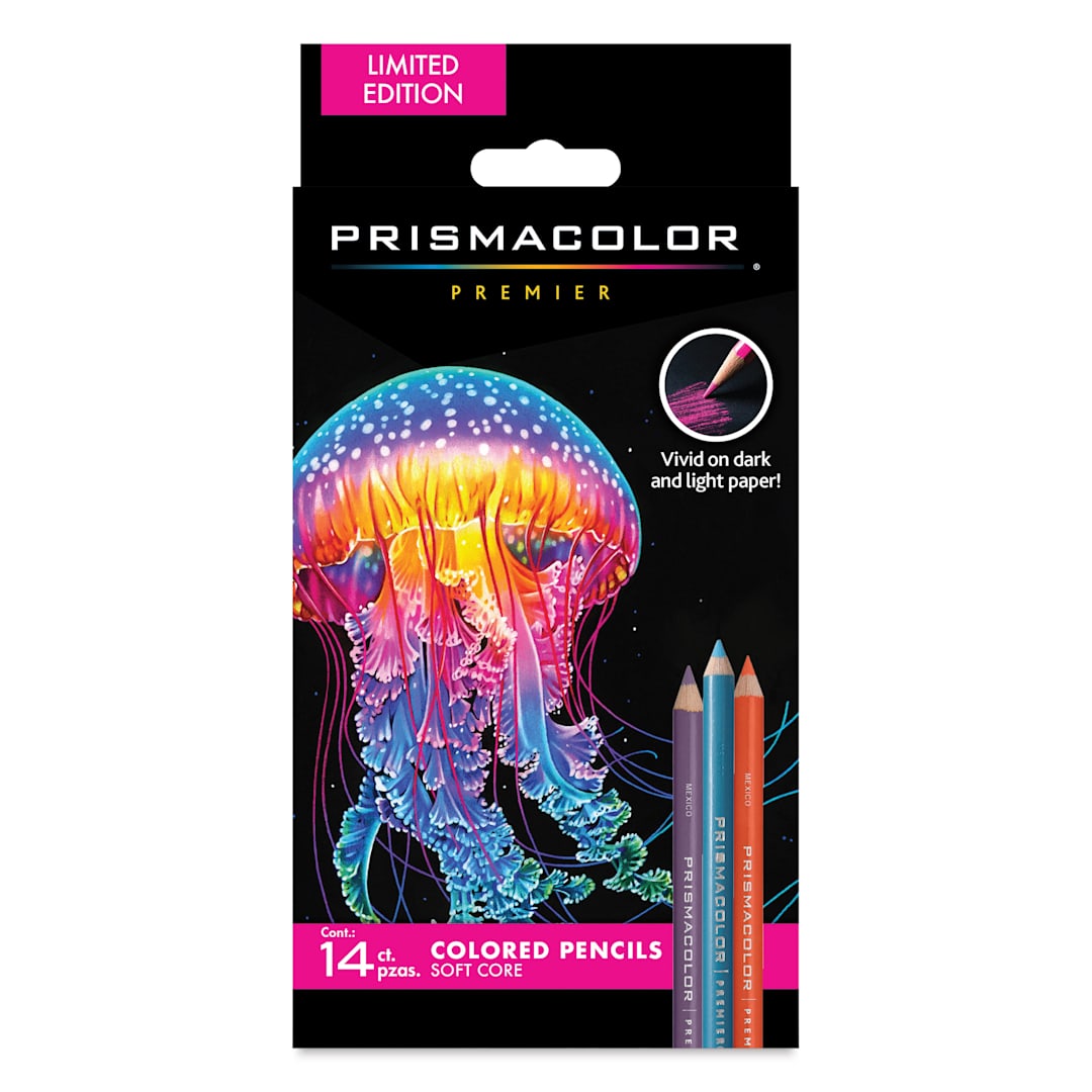 Open in modal - Prismacolor Premier Colored Pencils - Set of 14, Dark Colors, front of the packaging