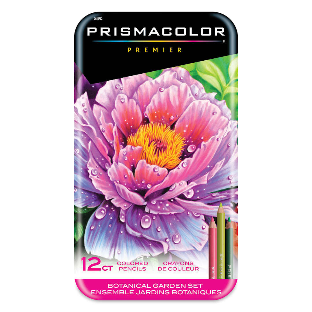 Open in modal - Prismacolor Premier Colored Pencils - Set of 12, Botanical Colors, front of the packaging