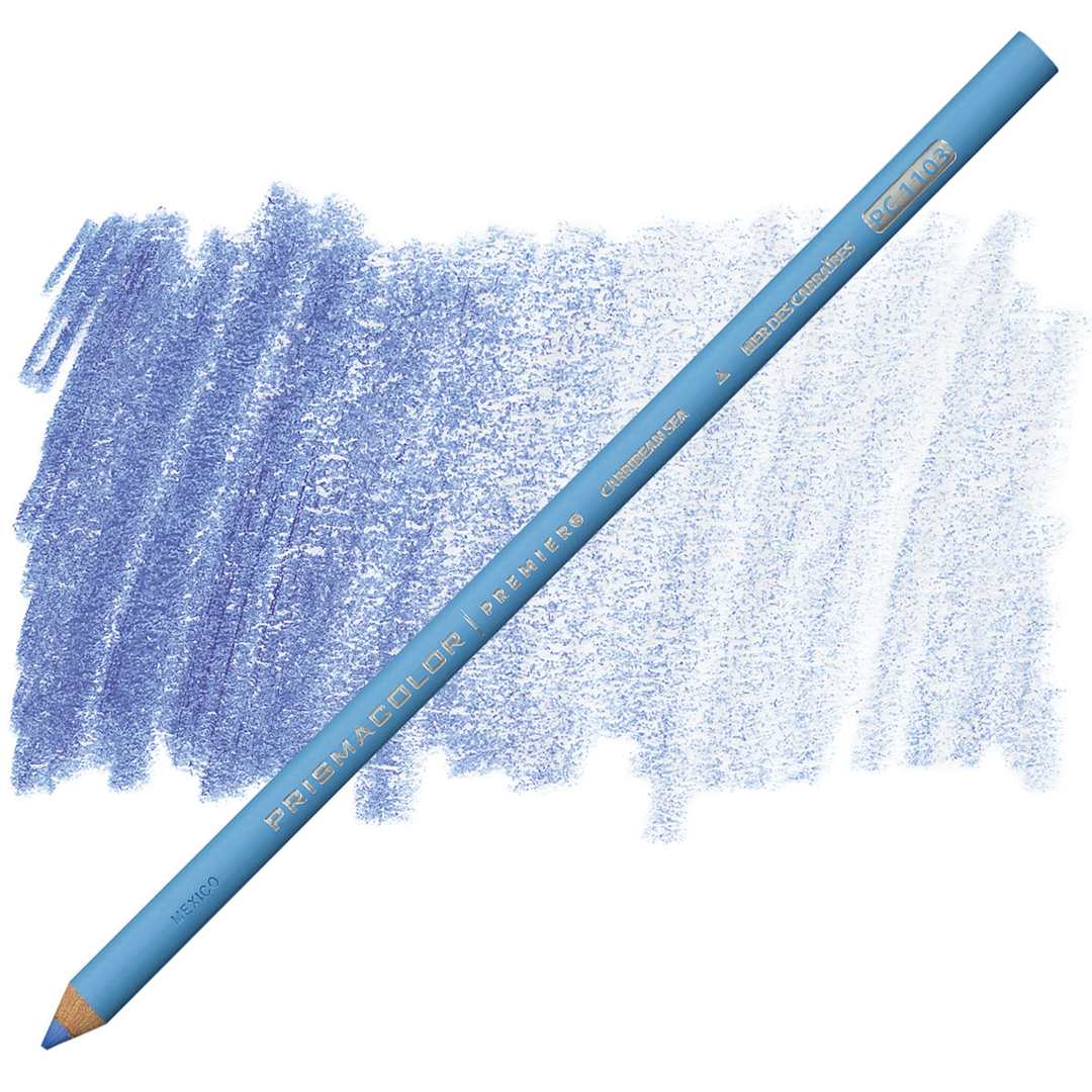 Open in modal - Prismacolor Premier Colored Pencil  - Caribbean Sea pencil and swatch