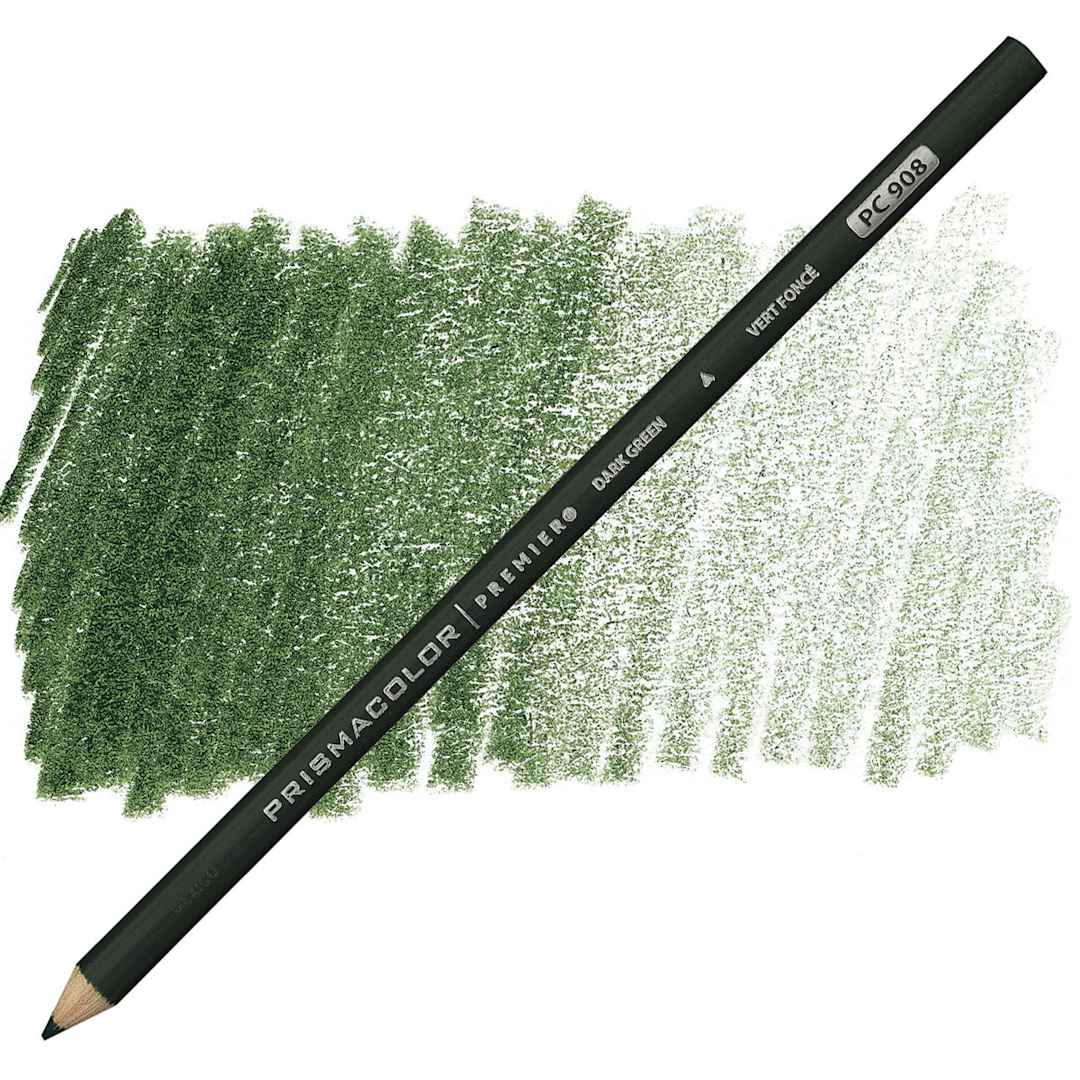 Open in modal - Prismacolor Premier Colored Pencil - Dark Green pencil and swatch