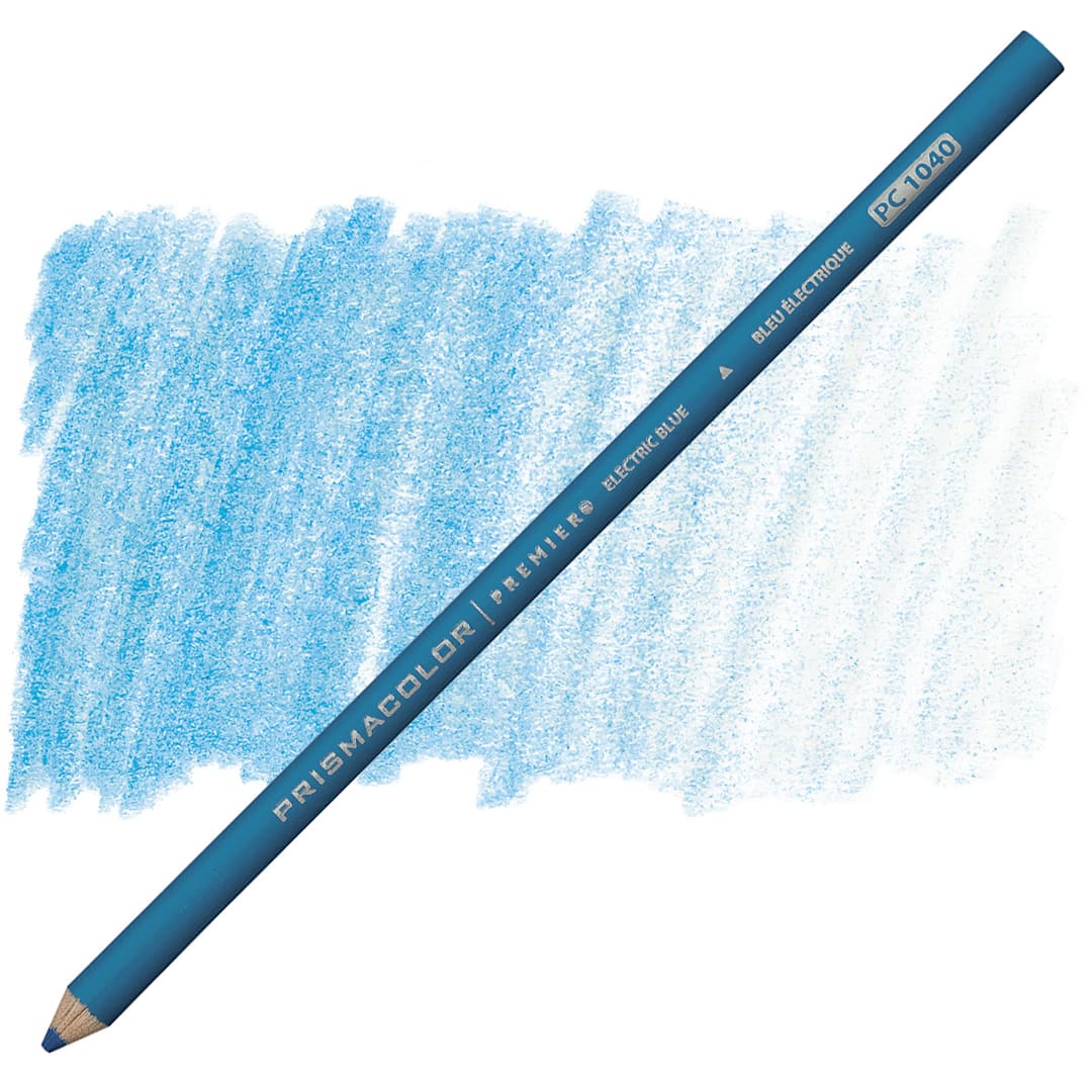 Open in modal - Prismacolor Premier Colored Pencil - Electric Blue pencil and swatch