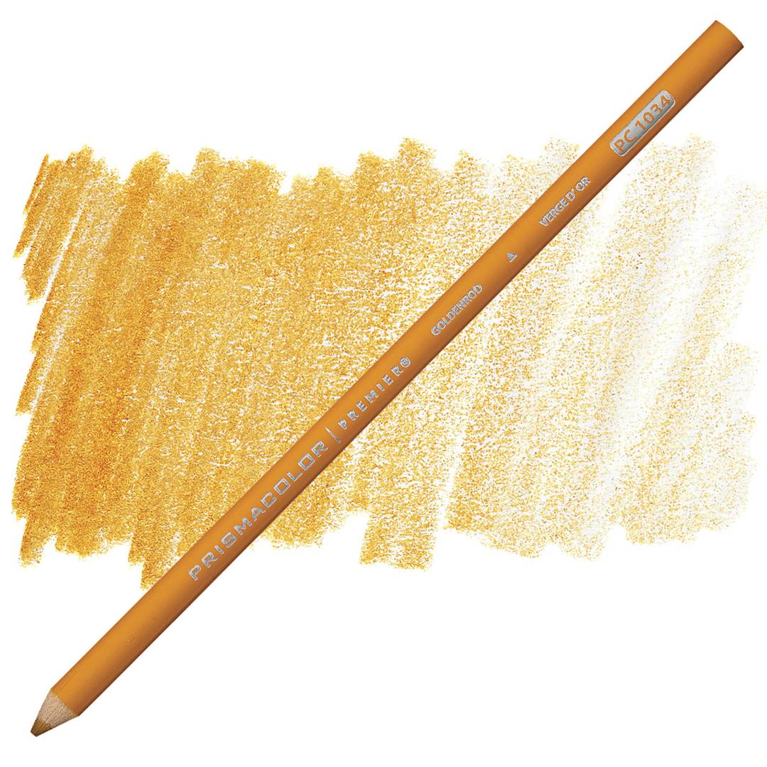 Open in modal - Prismacolor Premier Colored Pencil - Goldenrod pencil and swatch