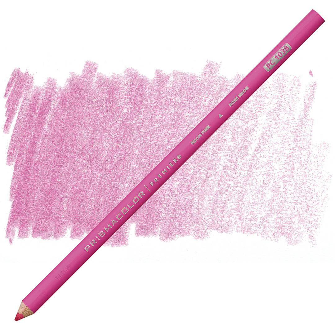 Open in modal - Prismacolor Premier Colored Pencil - Neon Pink pencil and swatch