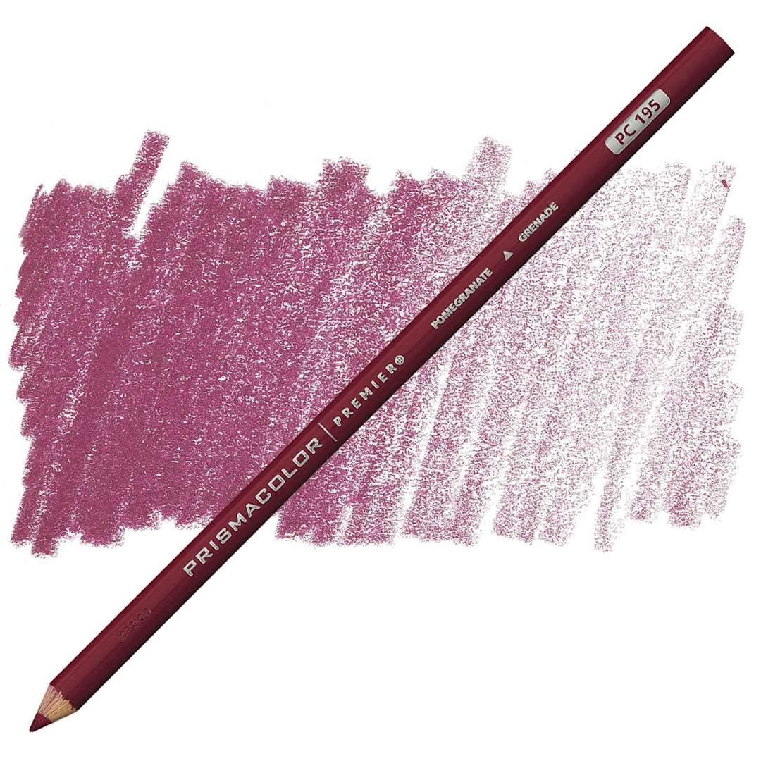Open in modal - Prismacolor Premier Colored Pencil - Pomegranate pencil and swatch