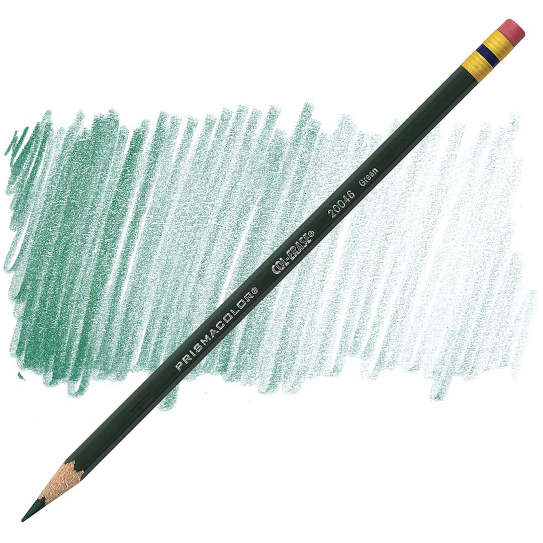 Open in modal - Prismacolor Col-Erase Pencil - Green pencil and swatch