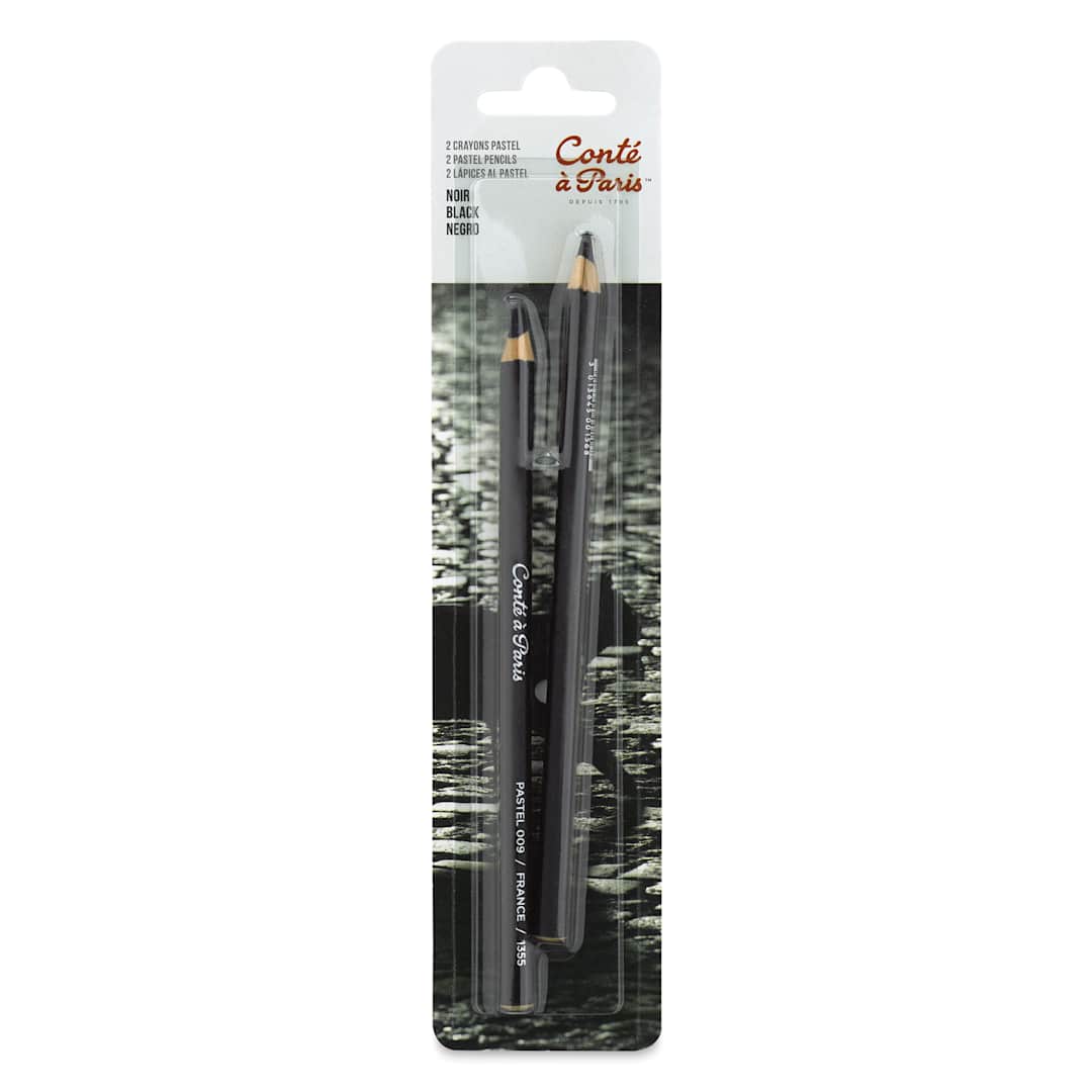 Open in modal - Conté à Paris Pastel Pencils - Set of 2, Black, front of packaging