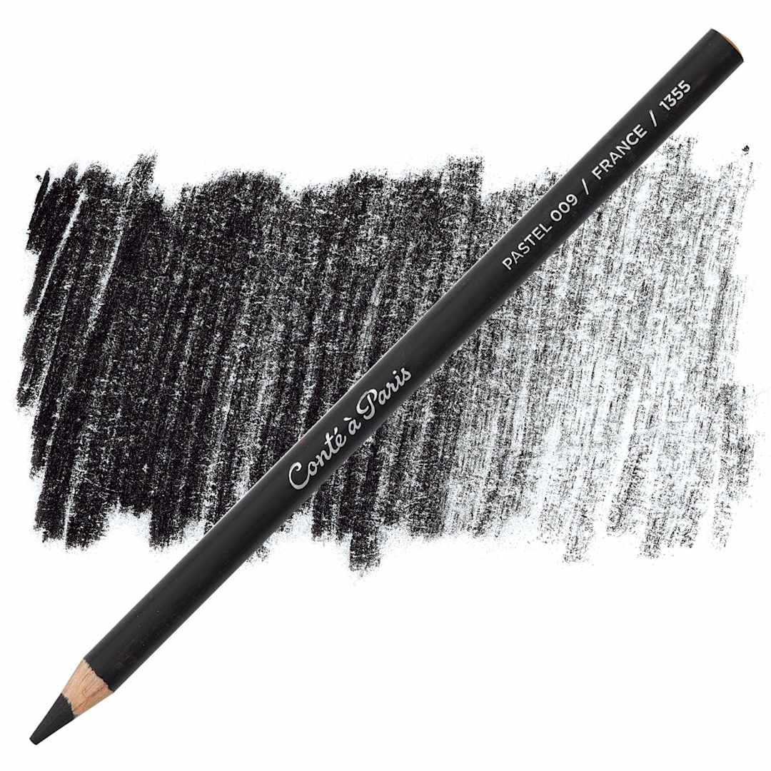 Open in modal - Conté à Paris Pastel Pencil - Black pencil and swatch