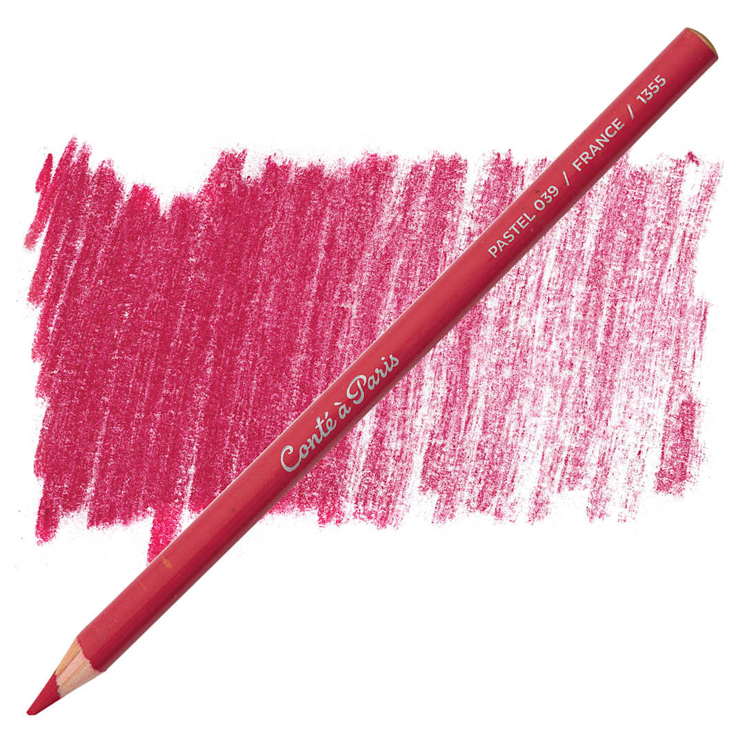 Open in modal - Conté à Paris Pastel Pencil - Garnet Red pencil and swatch