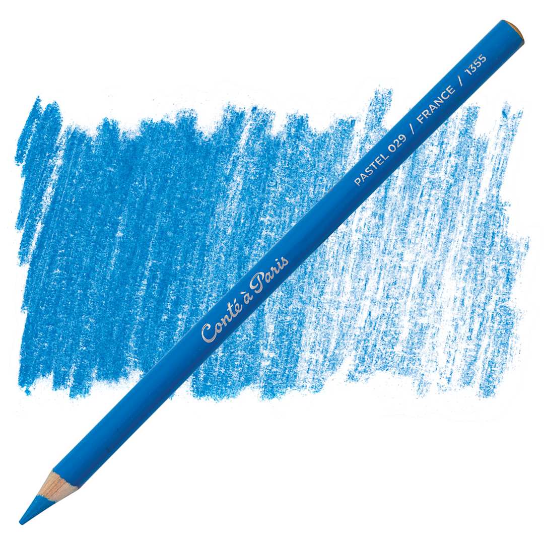 Open in modal - Conté à Paris Pastel Pencil - Light Blue pencil and swatch