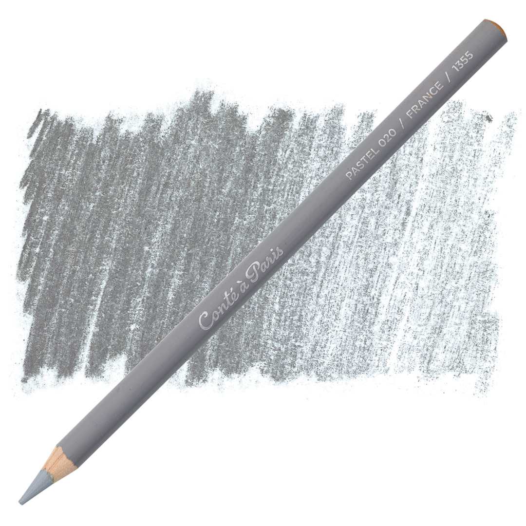 Open in modal - Conté à Paris Pastel Pencil - Light Gray pencil and swatch