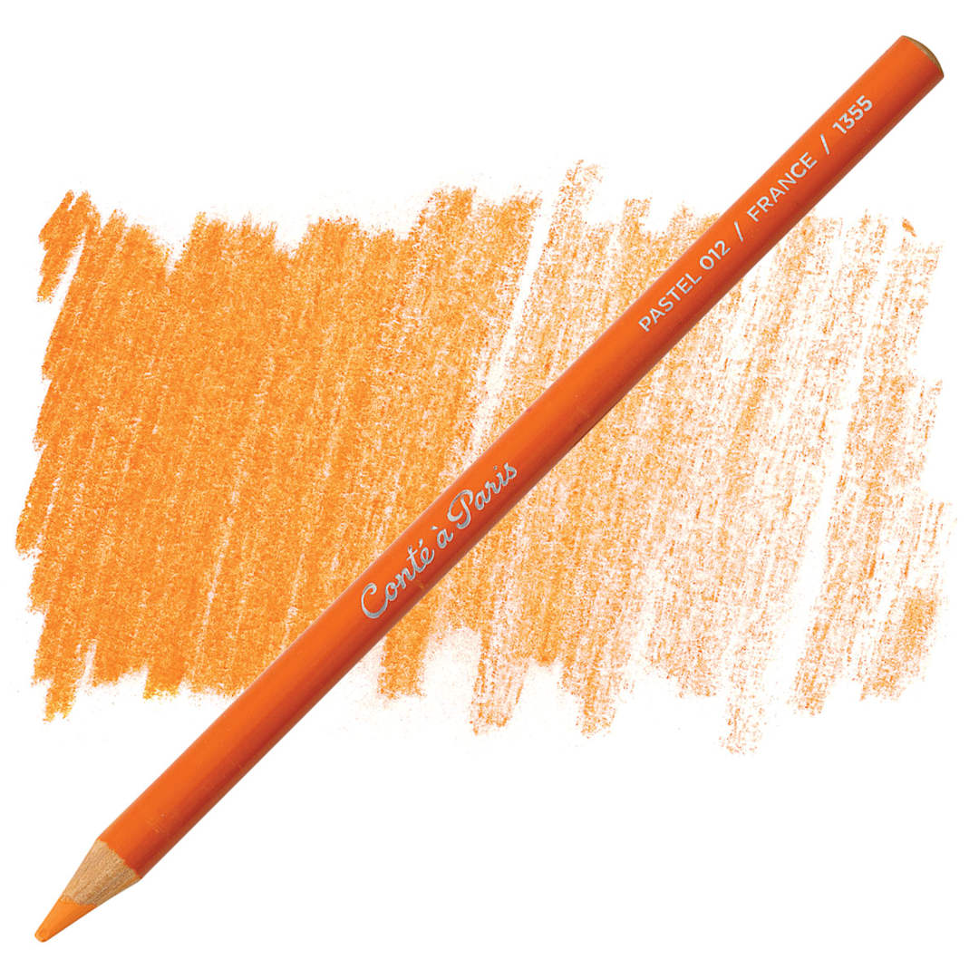 Open in modal - Conté à Paris Pastel Pencil - Orange pencil and swatch