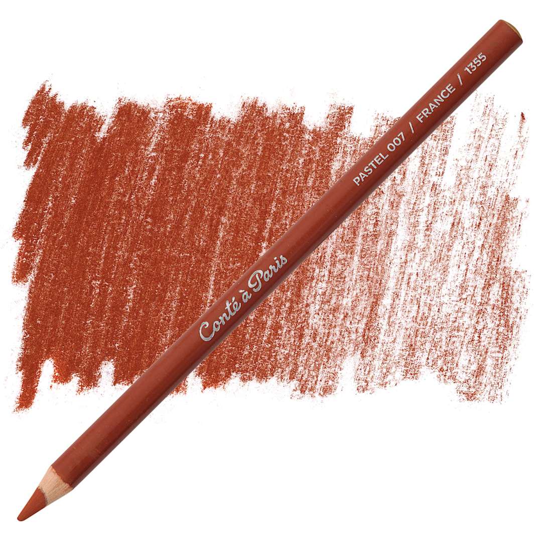 Open in modal - Conté à Paris Pastel Pencil - Red Brown pencil and swatch