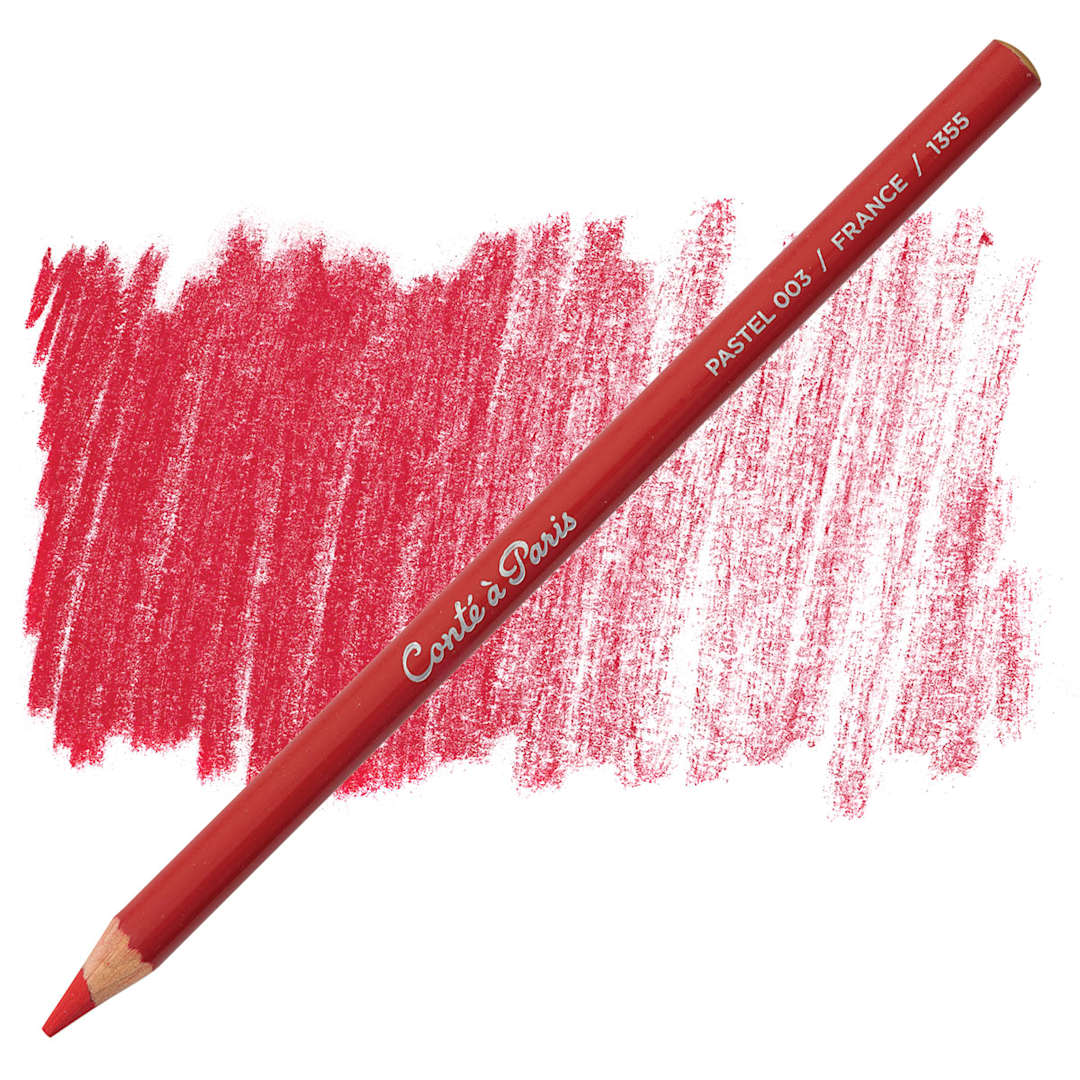 Open in modal - Conté à Paris Pastel Pencil - Vermilion pencil and swatch