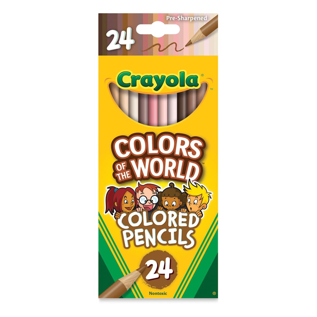 Open in modal - Crayola Colors of the World Colored Pencils - Set of 24, front of the packaging