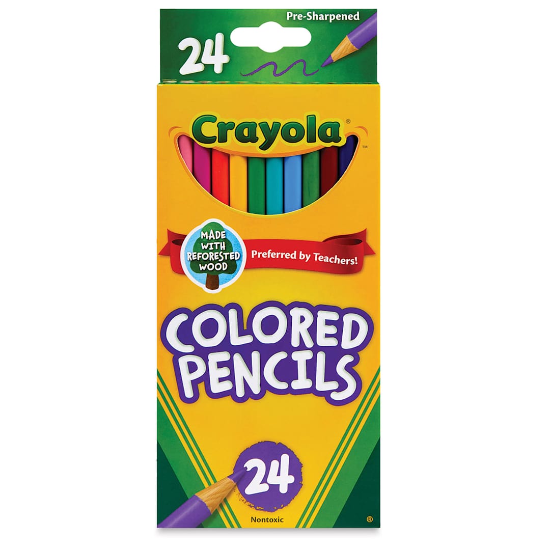 Open in modal - Crayola Colored Pencils - Assorted Colors, Set of 24 (front of package)