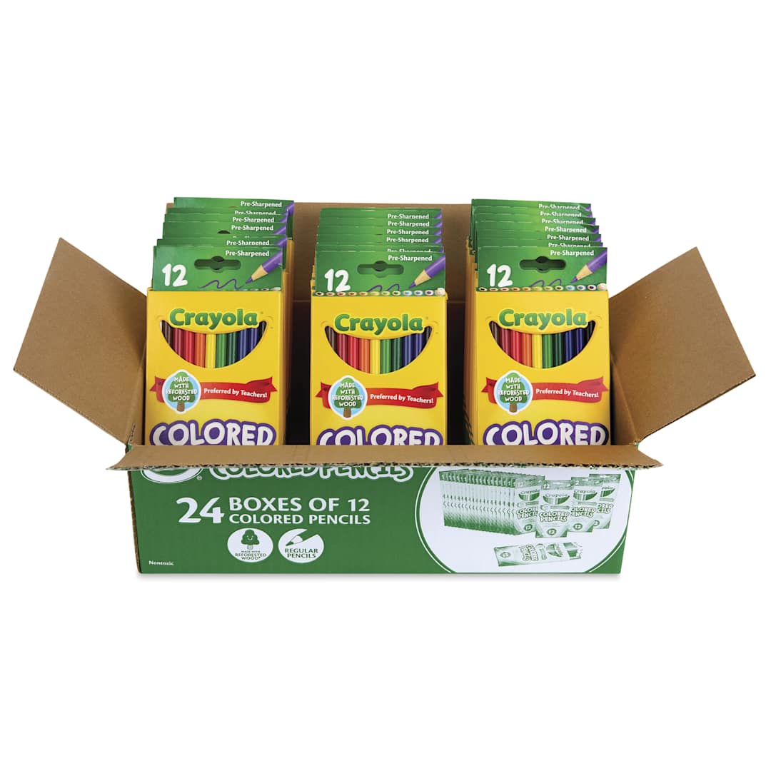 Open in modal - Crayola Colored Pencils - Assorted Colors, Classpack of 288, sets of 12 shown