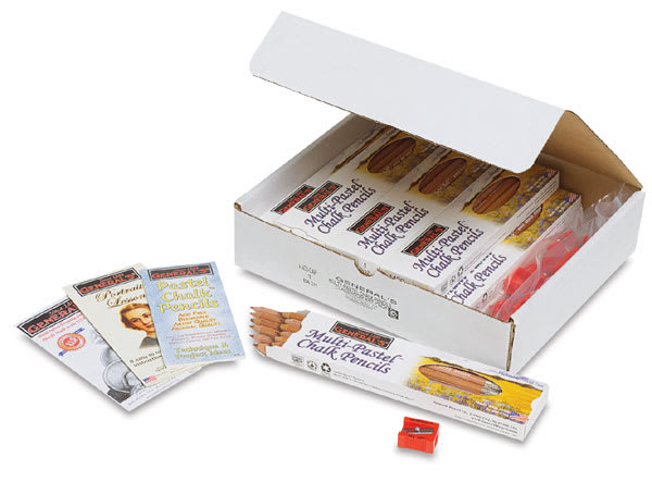 Open in modal - Pastel Chalk Pencils, Classroom Pack