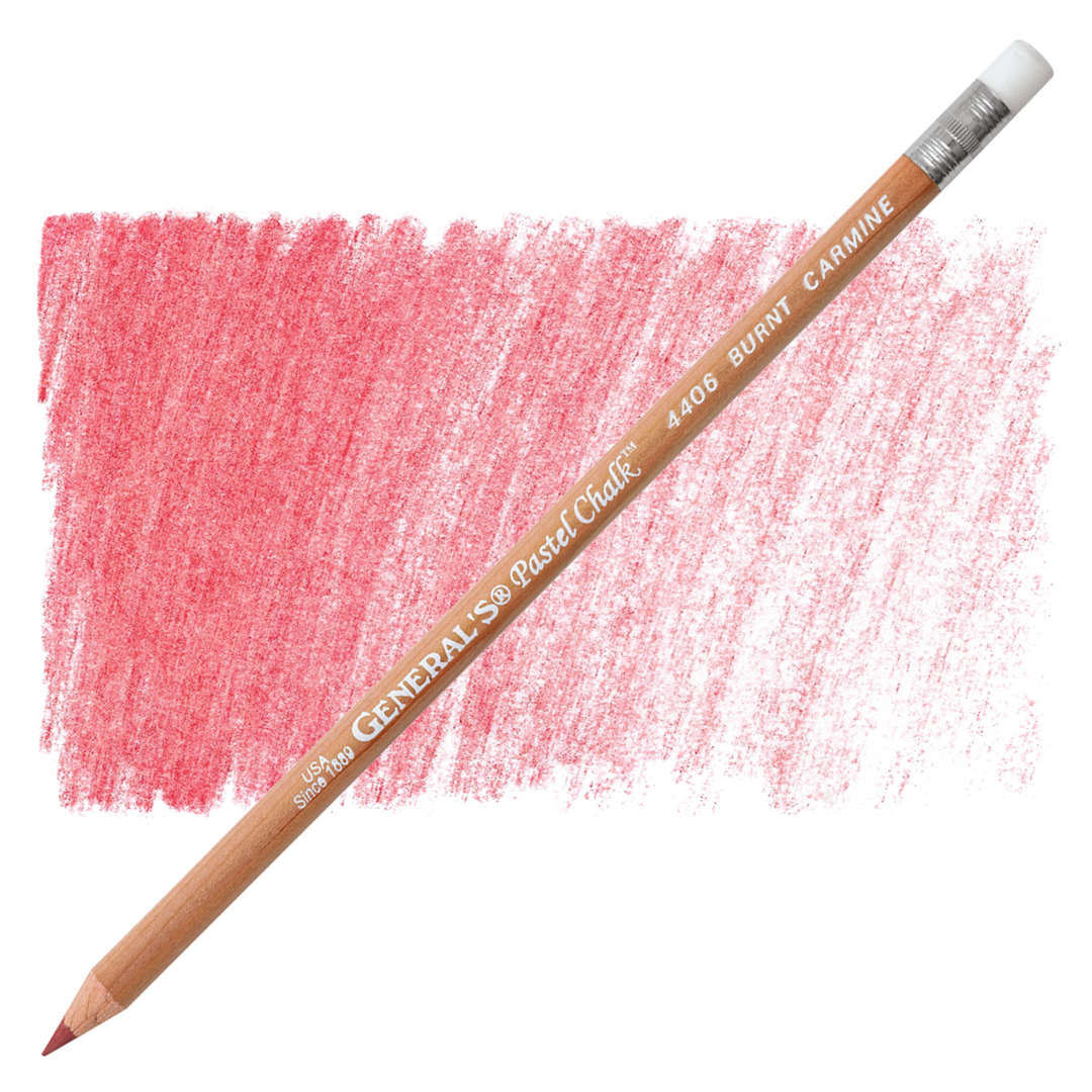 Open in modal - General's Pastel Chalk Pencil - Burnt Carmine pencil and swatch