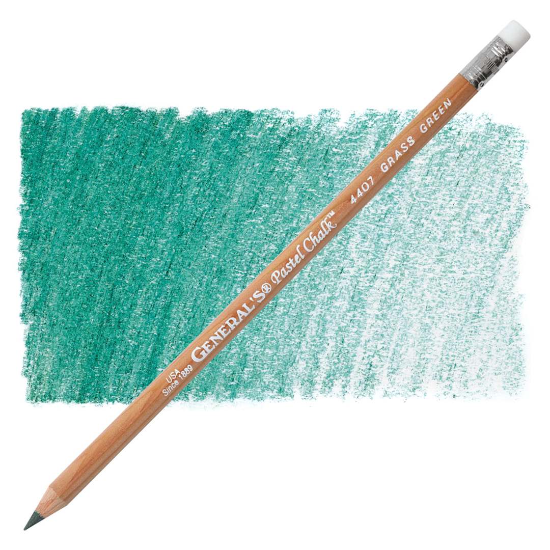 Open in modal - General's Pastel Chalk Pencil - Green pencil and swatch