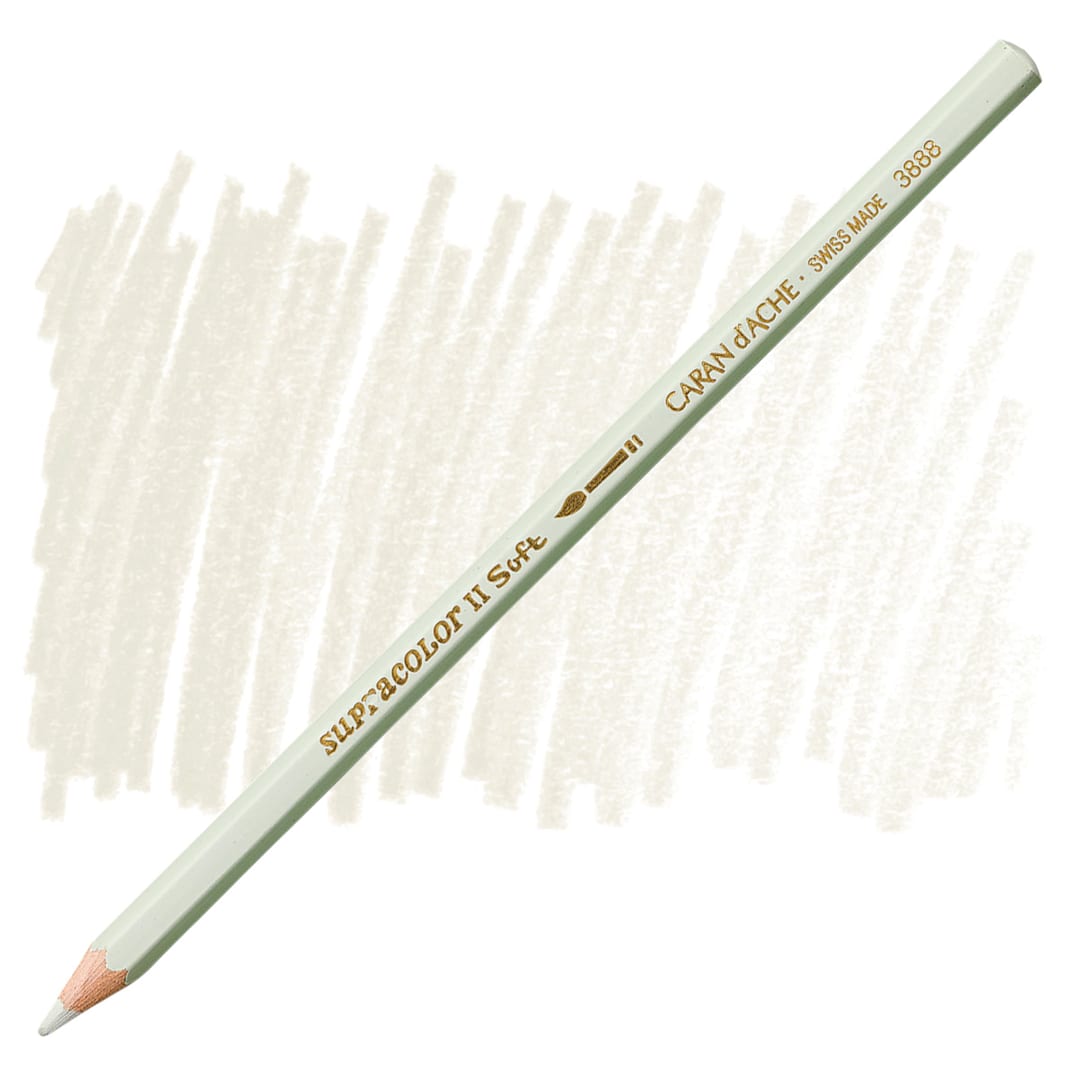 Open in modal - Caran d'Ache Supracolor Soft Aquarelle Pencil - Ash Gray pencil and swatch