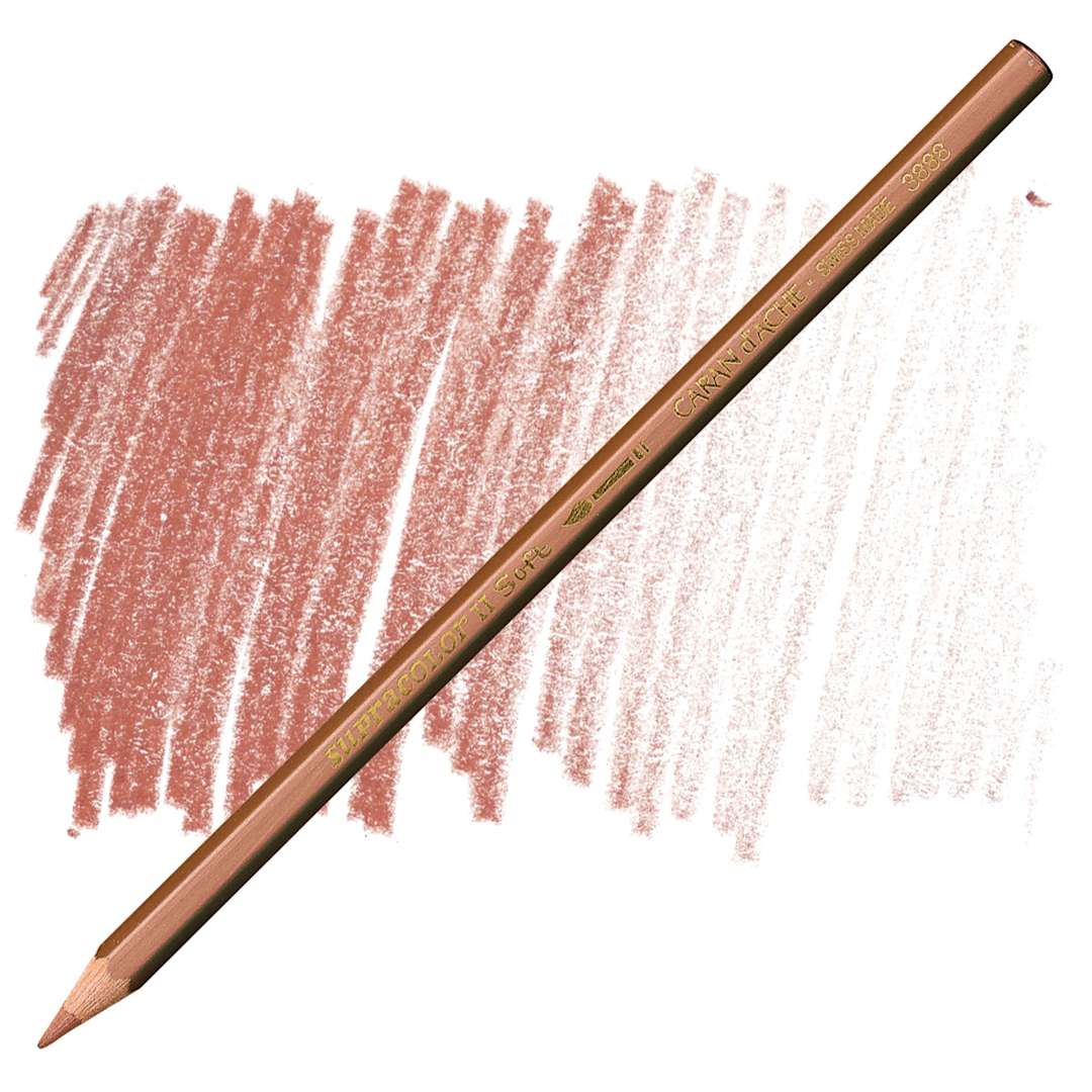 Open in modal - Caran d'Ache Supracolor Soft Aquarelle Pencil - Bronze pencil and swatch