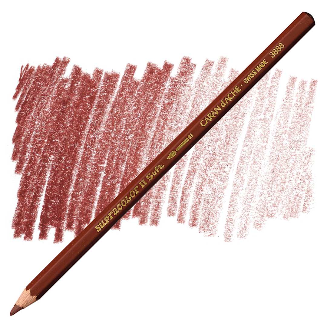 Open in modal - Caran d'Ache Supracolor Soft Aquarelle Pencil - Brown pencil and swatch
