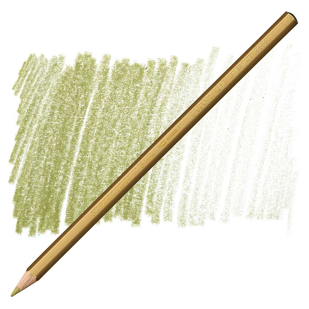 Open in modal - Caran d'Ache Supracolor Soft Aquarelle Pencil - Gold pencil and swatch