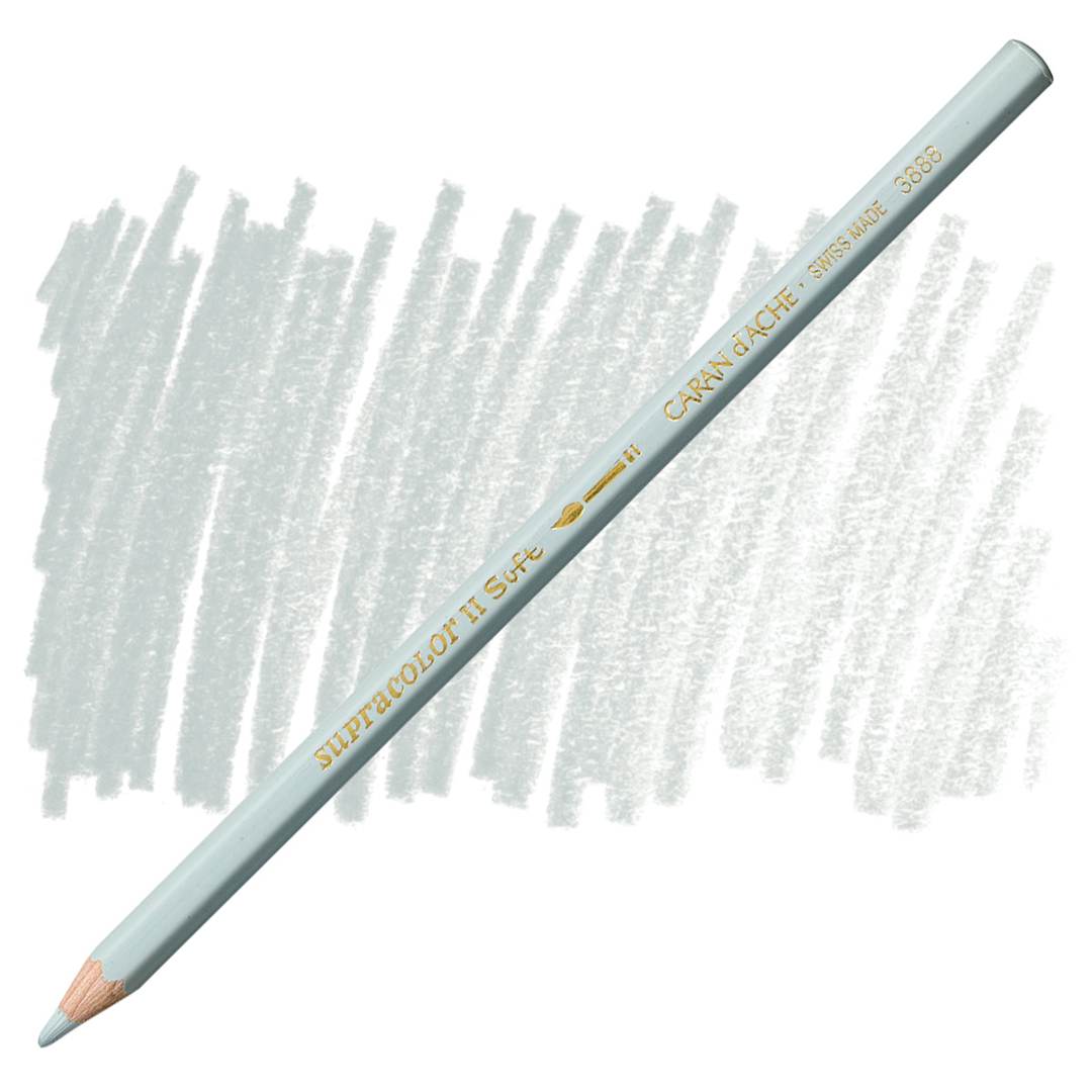 Open in modal - Caran d'Ache Supracolor Soft Aquarelle Pencil - Light Gray pencil and swatch