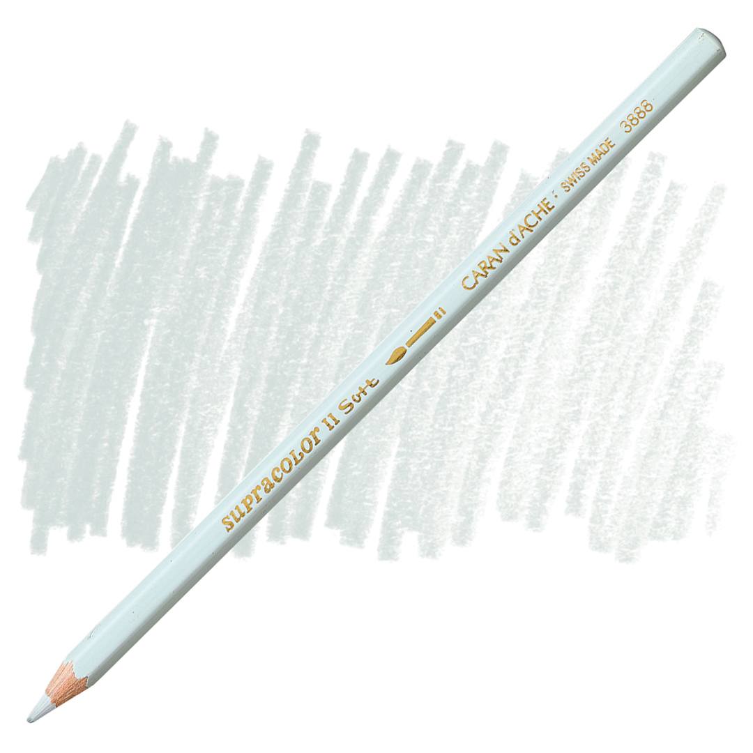 Open in modal - Caran d'Ache Supracolor Soft Aquarelle Pencil - Silver Gray pencil and swatch