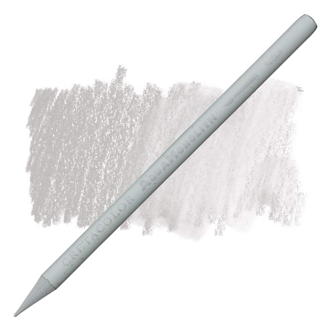 Open in modal - Cretacolor Aqua Monolith Woodless Watercolor Pencil - Light Gray pencil and swatch