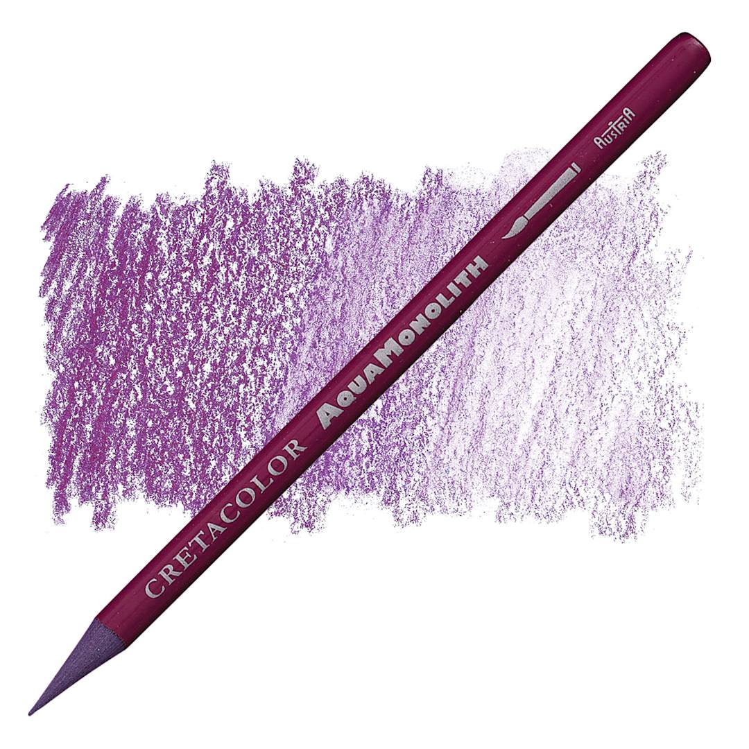 Open in modal - Cretacolor Aqua Monolith Woodless Watercolor Pencil - Mars Violet Light pencil and swatch