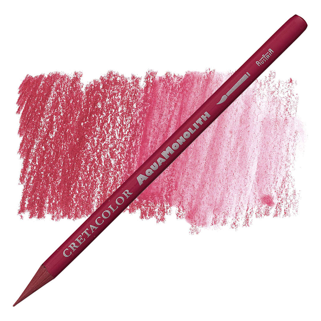 Open in modal - Cretacolor Aqua Monolith Woodless Watercolor Pencil - Pompeian Red pencil and swatch
