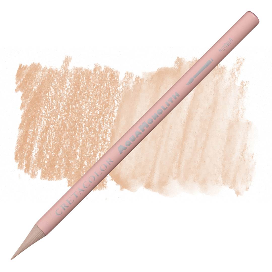 Open in modal - Cretacolor Aqua Monolith Woodless Watercolor Pencil - Tan Dark pencil and swatch