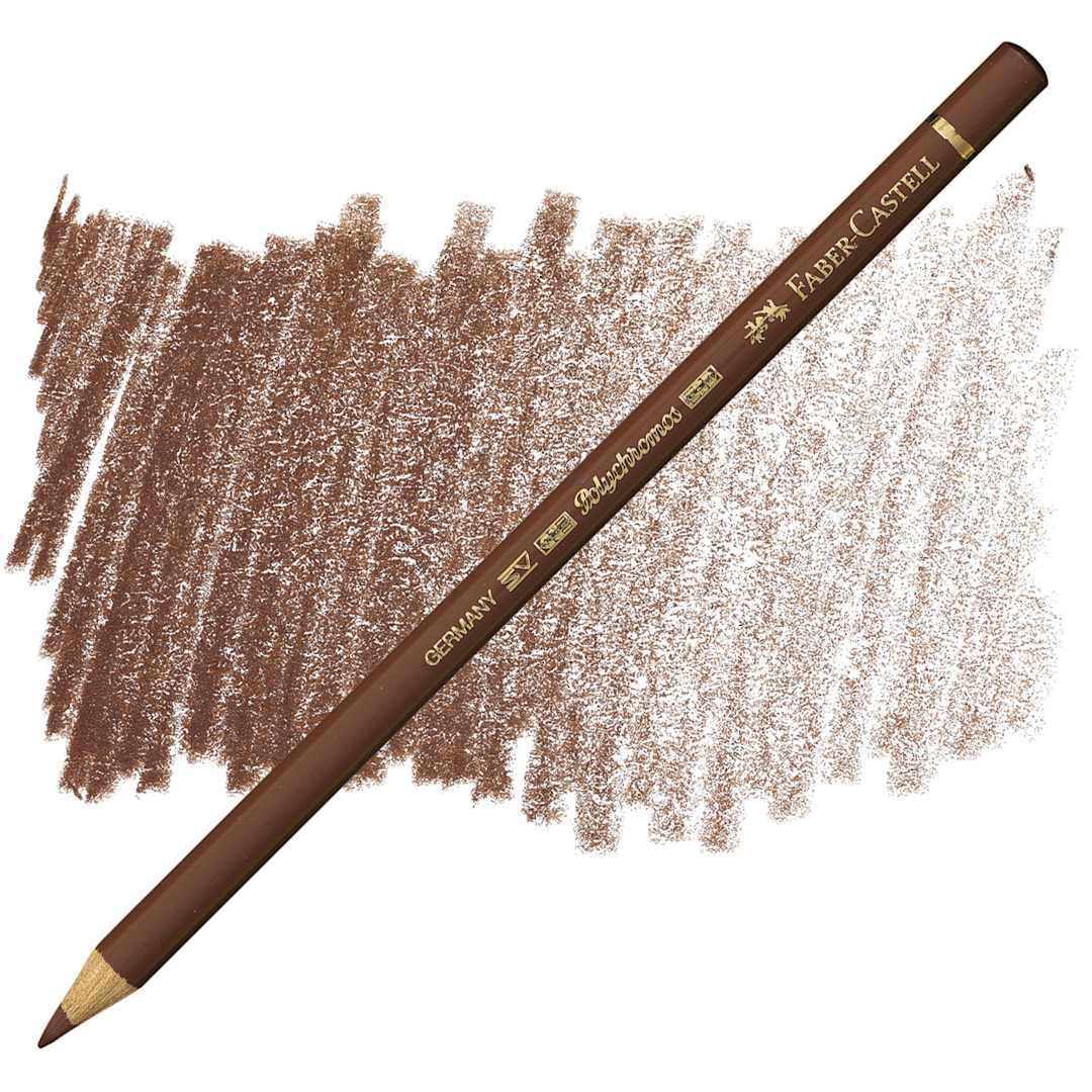 Open in modal - Faber-Castell Polychromos Pencil - Burnt Sienna pencil and swatch