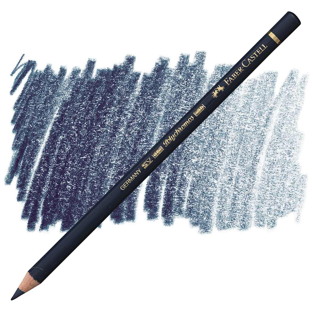 Open in modal - Faber-Castell Polychromos Pencil - Dark Indigo pencil and swatch