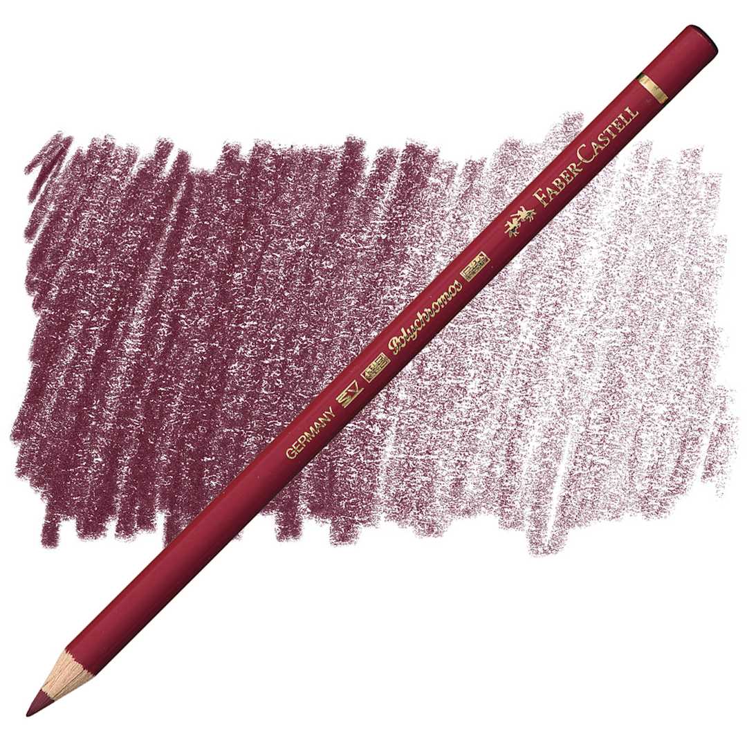 Open in modal - Faber-Castell Polychromos Pencil - Dark Red pencil and swatch