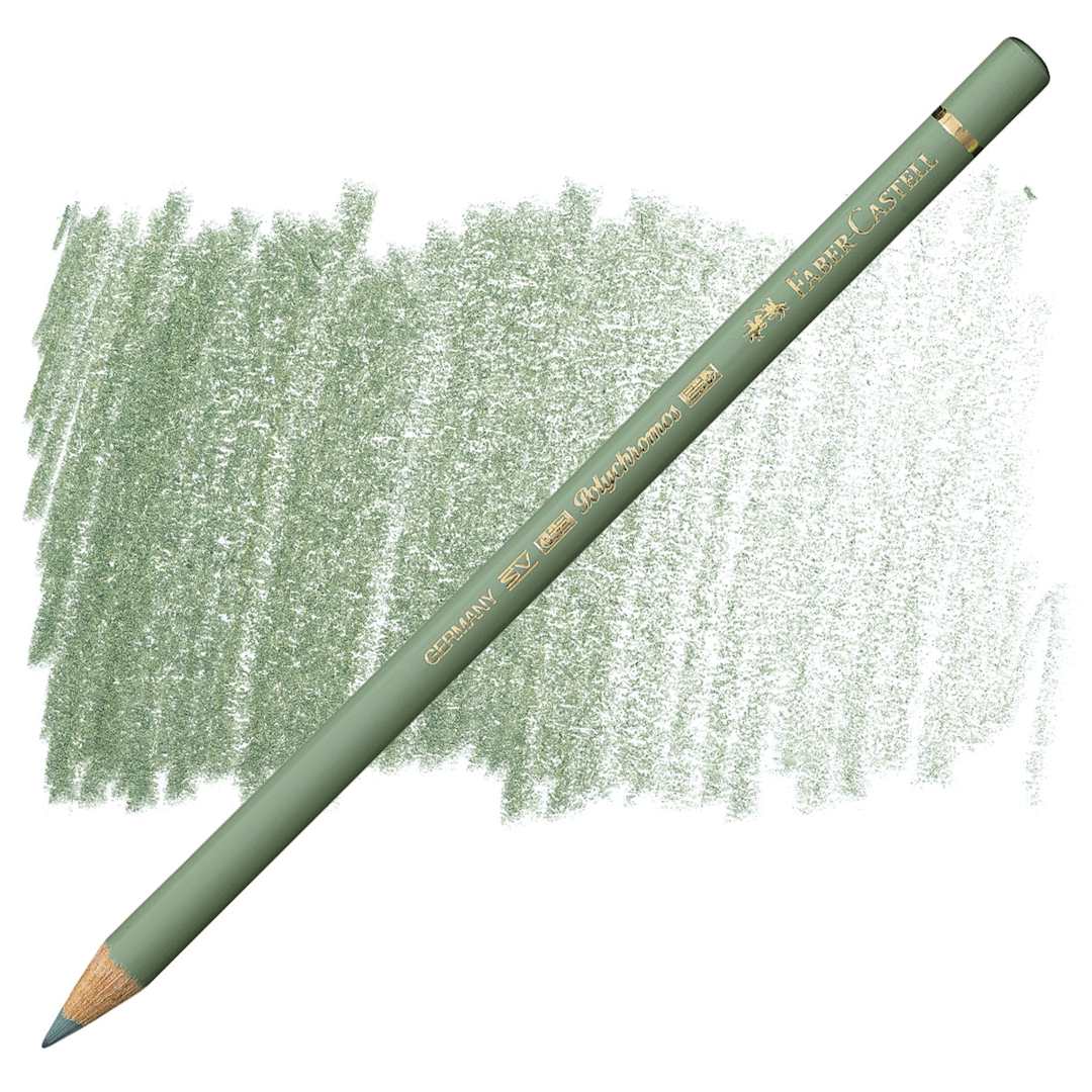 Open in modal - Faber-Castell Polychromos Pencil - Earth Green pencil and swatch