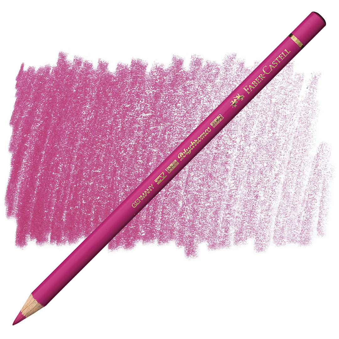 Open in modal - Faber-Castell Polychromos Pencil - Fuchsia pencil and swatch