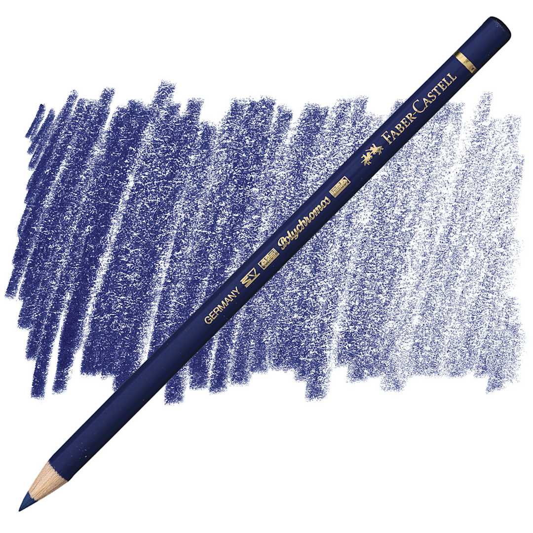 Open in modal - Faber-Castell Polychromos Pencil - Indianthrene Blue pencil and swatch