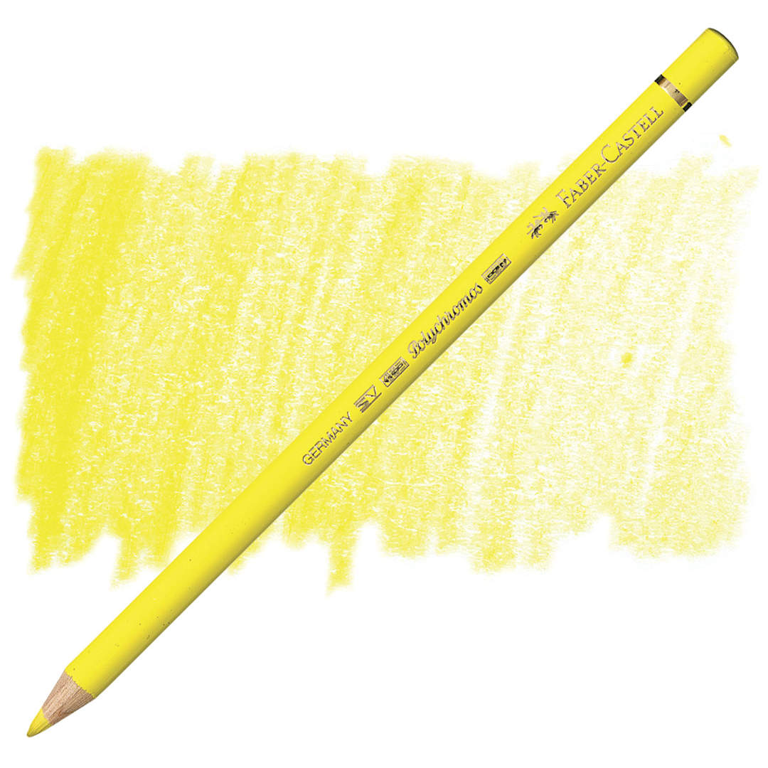 Open in modal - Faber-Castell Polychromos Pencil - Light Chrome Yellow pencil and swatch